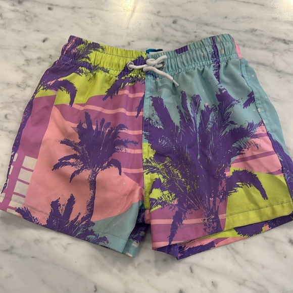 Blueberry bay 4t toddler boys swim trunks Miami vice print - Picture 2 of 5